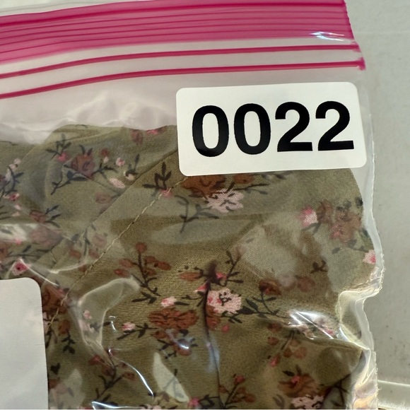 Nasty Gal Olive Floral Long Sleeve Midi Dress w/ Slits Size 6 Cottagecore Boho - Picture 12 of 12